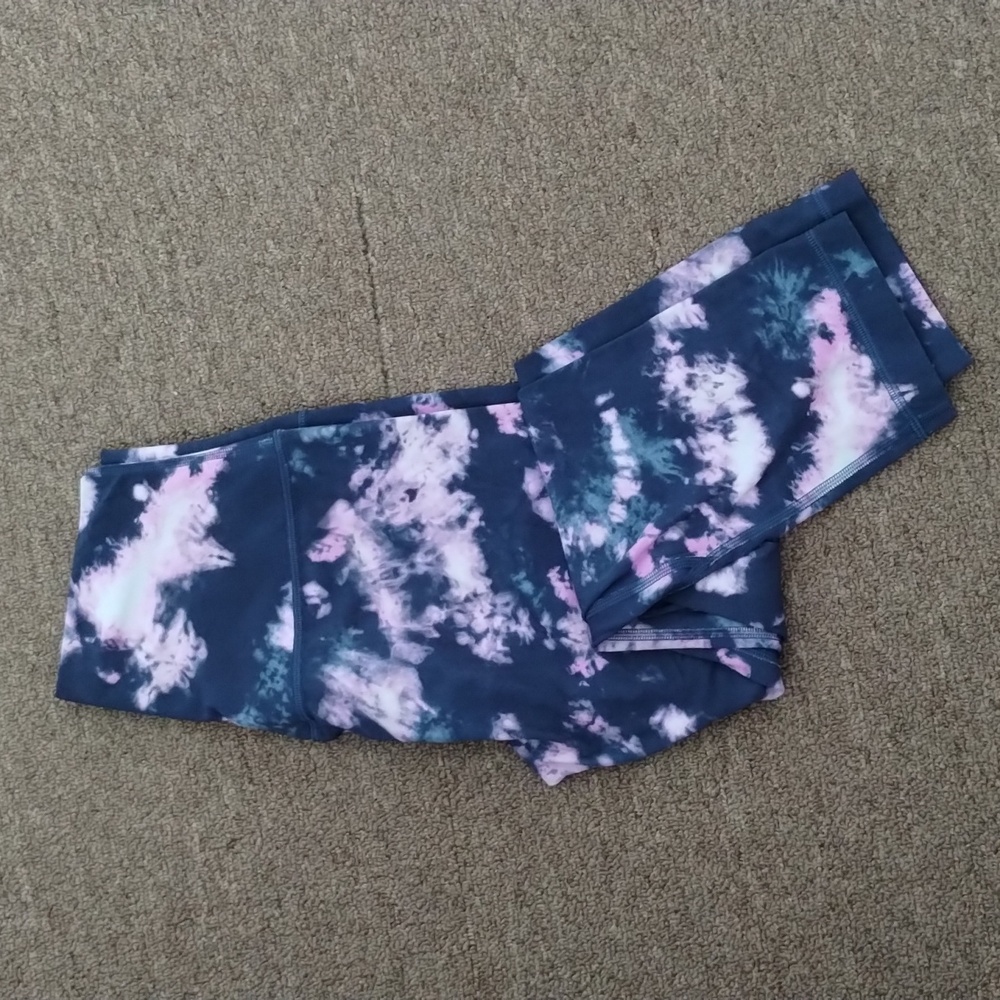 Lululemon align pink navy tie-dye legging